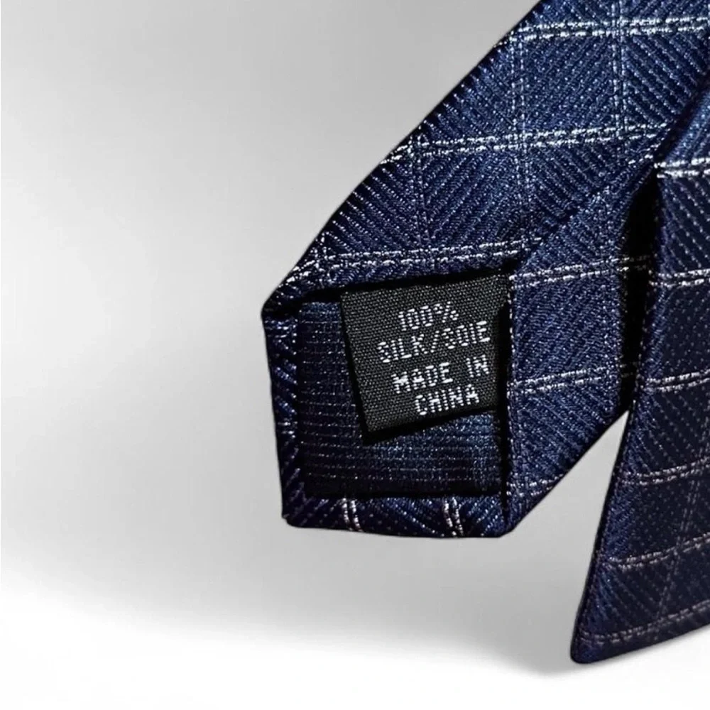 Michael Kors 100% Silk Elegant Blue Checkered Men's Tie